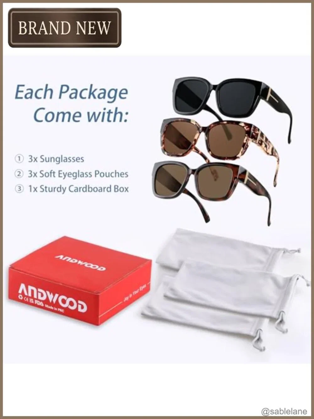Polarized Fit Over Glasses Sunglasses Oversized UV400 Square Unisex